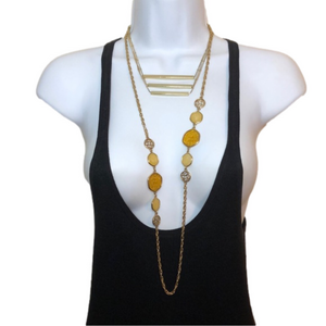 Curated bundle Layered look chain costume necklaces 2 Chico's Vtg Sarah Coventry